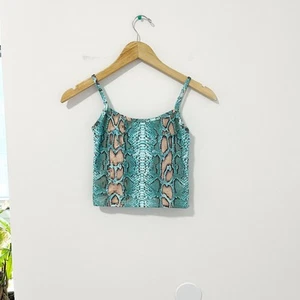 NEW Les Tout Petits Girl's Blue Snake Print Dance Workout Tank Size 12 - Picture 1 of 4