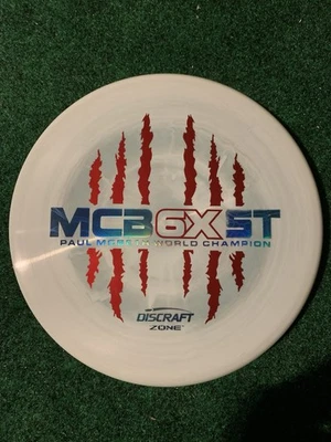 Discraft ESP Zone Paul McBeth 6x Claw 174g. Red White And Blue - Image 1 of 2