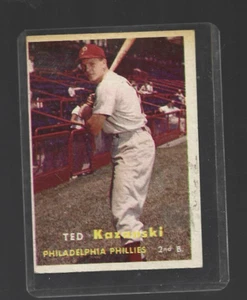 1957 Topps #27 Ted Kazanski Philadelphia Phillies - Bild 1 von 1