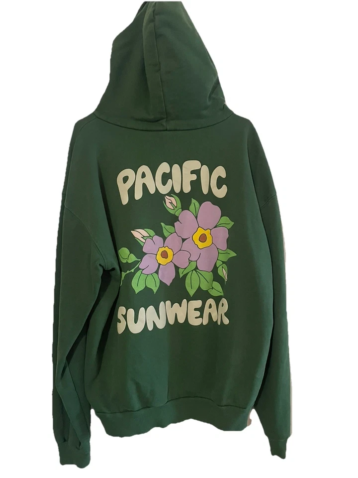 Sudadera con Capucha Pacsun con Diseño Gráfico en la Espalda Talla XL Verde Foto 1 de 2