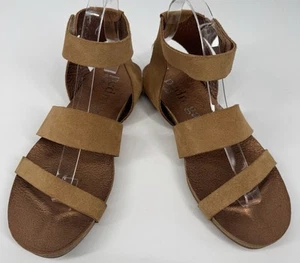 Pedro Garcia Leather Gladiator Ankle Strap Flat Sandals Bronze US 8.5 EU 38.5 - Picture 1 of 16