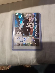 2019 Prizm Sensational Signatures Blue Ice /99 Clelin Ferrell Rookie Auto RC - Bild 1 von 2