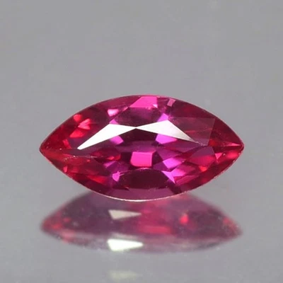 EXCEPTIONAL VVS UNHEATED UNTREATED MARQUISE PINKISH RED RUBY NATURAL - Image 1 of 3