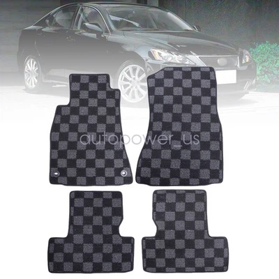 Alfombrillas a cuadros para Lexus IS250 2006 2007 2008 2009 2010 2011 bandera Foto 1 de 4