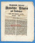 Mecklenburg, Rostocksche Zeitung, Urkunden und Nachrichten, 18. Stück, um 1760 !