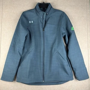 Under Armour ColdGear Infrared Jacket M Gray Loose Fit Softshell Zip Hooded - Picture 1 of 16