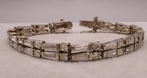 Armband Sterlingsilber 925 unglaublich elegantes aufregendes Design mit Zirkonia - Foto 1 di 6