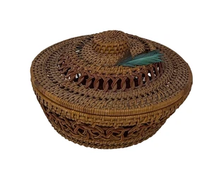 Vintage Pima Weaved Basket - Picture 1 of 14