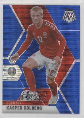 2021 Panini Mosaic UEFA Euro 2020 Blue Pulsar Prizm Kasper Dolberg #39 - Image 1 of 2