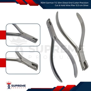 RDM German T.C Slim Distal End Cutter Precision Ortho Plier 12.3cm Silver - Picture 1 of 6
