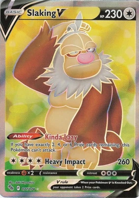 Slaking V 077/078 Full Art Ultra Rare Pokémon GO NM Pokémon - Image 1 of 2