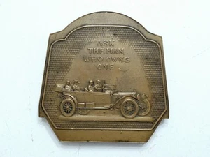 Vintage Packard Paperweight Bronze Automobile Advertising 3.5" x 3.5" Whitehead - Picture 1 of 10