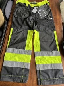 HELLY HANSEN TROUSERS W37” L30 ALTA HI VIS CONSTRUCTION WORK PANTS 76491 - Picture 1 of 9