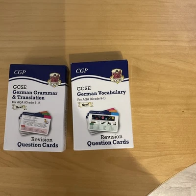 GCSE German Vocabulary & Grammar Revision Question Cards CGP for AQA (Grade 9-1) - Image 1 of 3