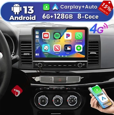 10.1" 128G Carplay For Mitsubishi Lancer 2008-2012 Car Radio Android 13 GPS Navi - Image 1 of 4