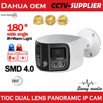 Dahua 8MP Panoramic IP Camera oem IPC-PDW3849-A180-AS-PV Sound Light Alarm Lot