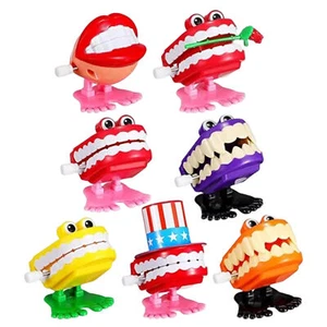 7pcs Wind Up Chattering Teeth Toys Funny Walking Teeth Toys Gag Gift New - Picture 1 of 7