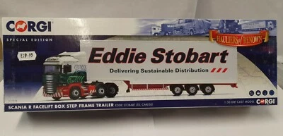 Corgi CC13754 1:50 Scania R Facelift Box Step Frame Trailer - Eddie Stobart - Image 1 of 4