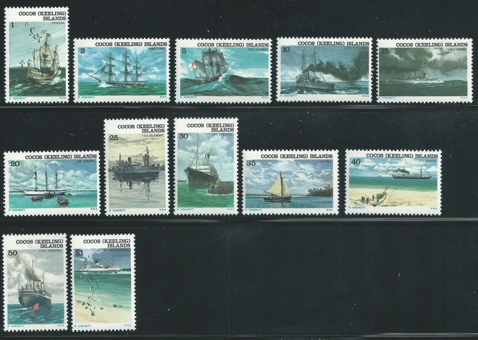 Islas Cocos Scott # 20-31 MNH Envíos Foto 1 de 1