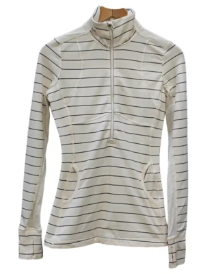 Lululemon - Star Runner 1/2-Zip - Ala de ángel a rayas Slolum - Inserciones de encaje - talla 6 Foto 1 de 4