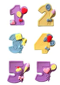 Number cookie cutter balloon strings debosser bouquets custom style raised - Picture 1 of 17