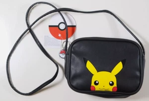 CLAIRE'S POKEMON PIKACHU BLACK CROSSBODY SHOULDER BAG - GIRLS - 7.5'' L x 4'' W - Picture 1 of 6