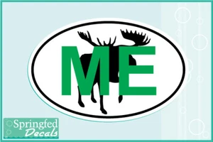 CALCOMANÍA EURO MAINE MOOSE CALCOMANÍA DE VINILO AUTO CAMIÓN VENTANA PEGATINA ALCE CAZA - Imagen 1 de 1