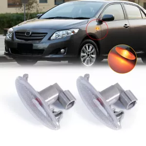 2pcs For Toyota RAV4 Corolla Camry Yaris Side Marker Turn Signal Lights Lamps - Picture 1 of 9