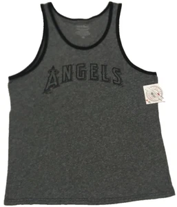 New LA Angels XL Mens Gray/Black Tank Majestic Threads muscle shirt MLB Baseball - Picture 1 of 4