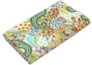 Trapunta Kantha Stampa Paisley Multicolore Trapunta Cotone Decorazione Lenzuola Trapunta 90x60 in - Foto 1 di 3