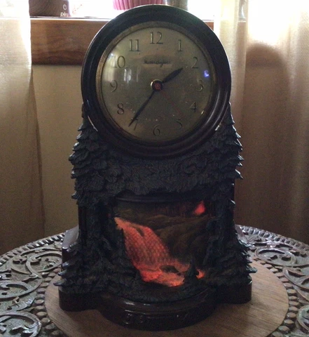 VINTAGE MASTERCRAFTERS WATERFALL CLOCK  with LIGHT, MOTION - FOR FOUNDERS CIRCLE Cover