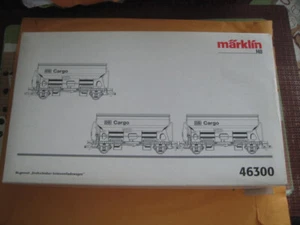 Marklin H0 46300 DB CARGO Hopper Car with Hinged Roof Car Set in original box - Picture 1 of 8