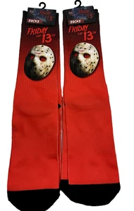 (2) FRIDAY THE 13TH JASON MASK TALL SOCKS One Size Fits Most - Picture 1 of 4