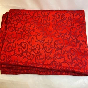 #6086 Brokat Druck Rot Tischdecke Rechteck 68x50 - Bild 1 von 3