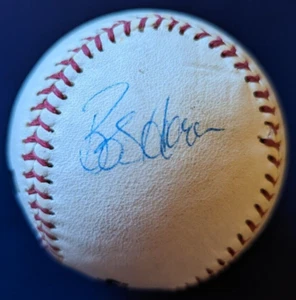 Bob Horner AUTOGRAPH Wilson Triumph ball on panel AUTO BRAVES (FREE S/H) - Picture 1 of 3