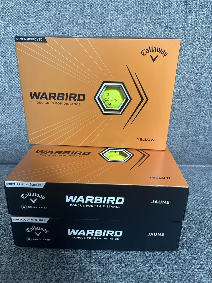 12 Callaway Warbird Optic Yellow Golf Balls