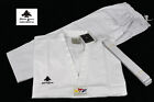 Taekwondo Anzug White V-Neck TKD Uniform WT Pine Tree Dobok mit Gürtel 110-200cm