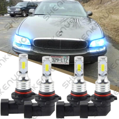 8000K BLUE Front LED Headlight Bulbs For Buick Park Avenue 1991-2005 High & Low - Image 1 of 4