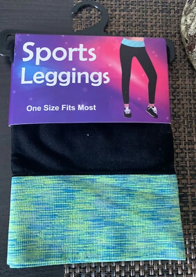 Leggings deportivos negros leggings suaves, talla única para la mayoría Foto 1 de 2