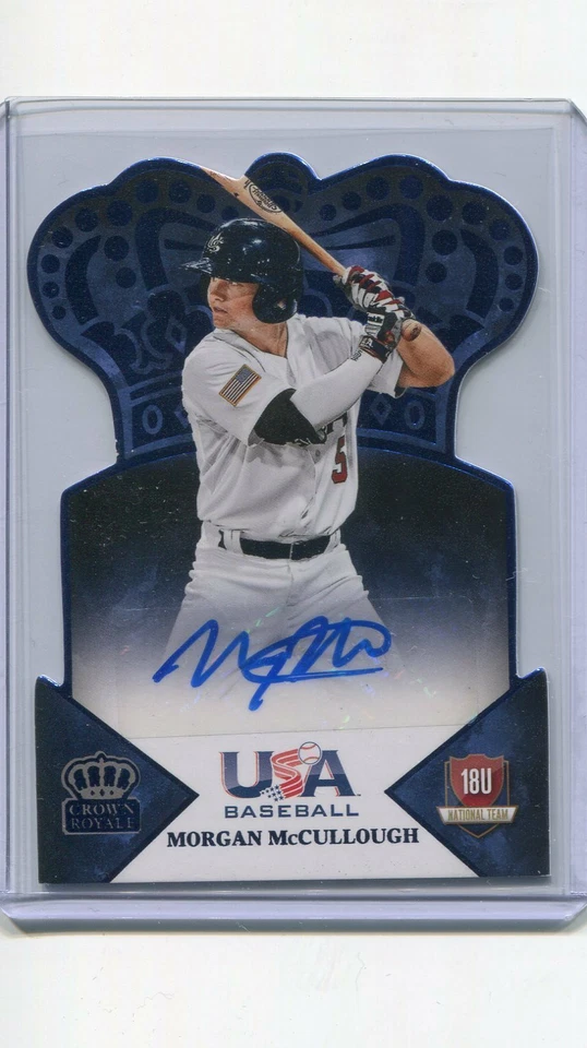 2015 USA Baseball Crown Royale Signatures Blue Morgan McCullough Auto 18/25 - Image 1 of 1