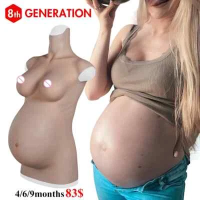 8th Cosplay Fake Pregnant Belly Crossdress Breast Bodysuit Fake Pregnant Balley - Image 1 of 4