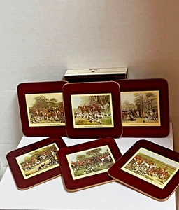 Clover Leaf Table Place Mats SET Of 6 Old Hunting LCC2 Vintage - Picture 1 of 10