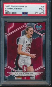PSA 9 CAMERON BRINK 2023 Bowman University Miglior RED REFRACTOR/10 Rookie RC NUOVO DI ZECCA - Foto 1 di 3
