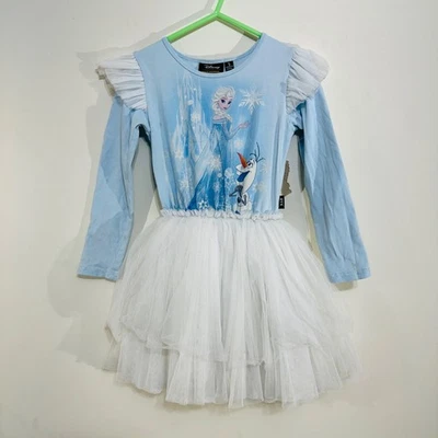 Vestido Tutú Rock Your Kid RYK Disney Frozen Volantes Midi Tuille 5 Usado en Excelente Condición Elsa Olaf Foto 1 de 4