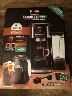 New Ninja CFP101 Single-Serve DualBrew Hot & Iced Coffee Maker, Black/Stainless - Image 1 of 4