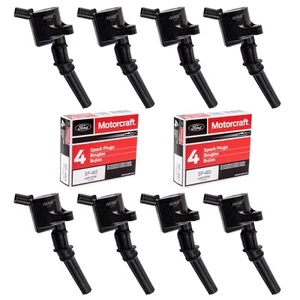 Ignition Coils DG508 and Motorcraft Spark Plugs SP493 with Ford Lincoln Mercu... - Picture 1 of 8