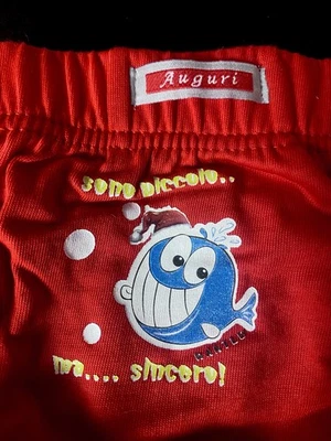 💎 MUTANDE SLIP VINTAGE UOMO WANTED COTONE ROSSO AUGURI FESTE SPIRITOSE ITALY - Immagine 1 di 4