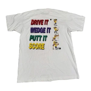 Camisa de humor de golf vintage de los 90 pollas grandes columpiantes escuela de golf puntada única  - Imagen 1 de 6