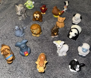 Little People Animals Bundle Of 18 Pets Random Walrus Panda Seal Frog Horse Cow - Picture 1 of 5