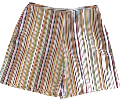 Pantalones cortos de golf Lizgolf a rayas cintura 34” talla 12 entrepierna 7,5” cremallera lateral. Bolsillos Foto 1 de 4